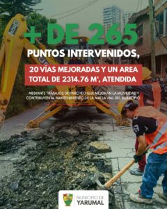 Yarumal reporta intervención en más de 20 vías urbanas