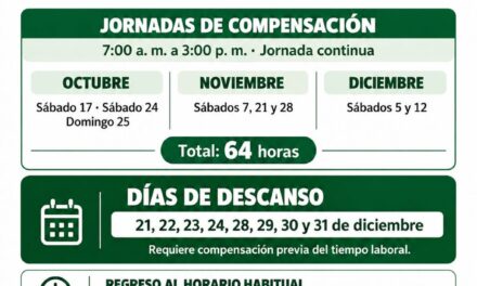 Alcaldía de Vigía del Fuerte programa jornadas de compensación para descanso de fin de año