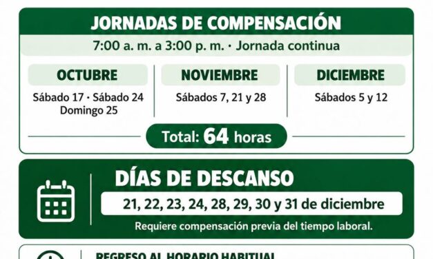 Alcaldía de Vigía del Fuerte programa jornadas de compensación para descanso de fin de año